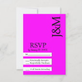 Minimalist Fuschia Magenta RSVP card Kaartje (Voorkant)