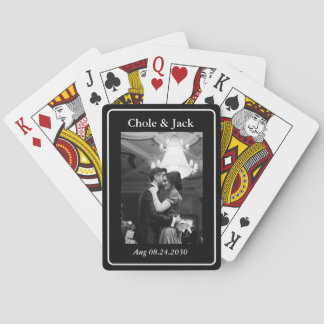 Minimalist Game one Black and white Couple Photo  Pokerkaarten