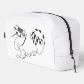 Minimalist Gamer Cat Line Art - Controller Cable  Toilettasje (Rechterhoek)