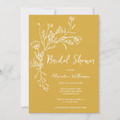 Minimalist Gathered Wildflower Vrijgezellenfeest Kaart (Voorkant)