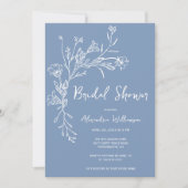 Minimalist Gathered Wildflower Vrijgezellenfeest Kaart (Voorkant)