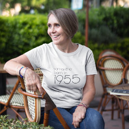 Minimalist Geboren in 1955 70ste Verjaardagsfeest T-shirt
