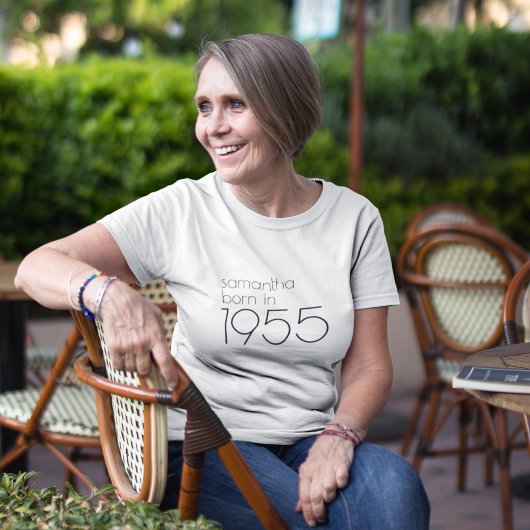 Minimalist Geboren in 1955 70ste Verjaardagsfeest T-shirt