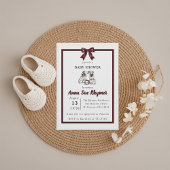 Minimalist Gender Neutral Chic Dalmation Invite Kaart