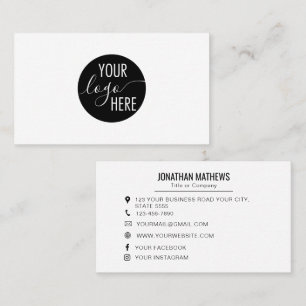 Minimalist Generic Professional Company Logo Visitekaartje