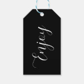 Minimalist GENIET van zwart cadeau Label Cadeaulabel (Voorkant)