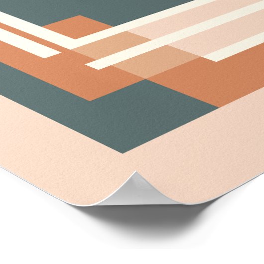 Minimalist Geometric Blocks and Lines Poster (Hoek)