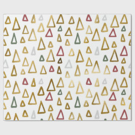 Minimalist Geometric Christmas Tree Wrapping Paper Cadeaupapier