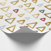 Minimalist Geometric Christmas Tree Wrapping Paper Cadeaupapier (Hoek)