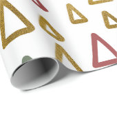 Minimalist Geometric Christmas Tree Wrapping Paper Cadeaupapier (Rol Hoek)