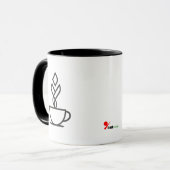 Minimalist Geometric Coffee Mug – Modern Cafe Art  Mok (Voorkant links)