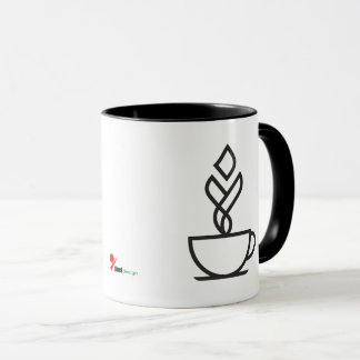 Minimalist Geometric Coffee Mug – Modern Cafe Art  Mok