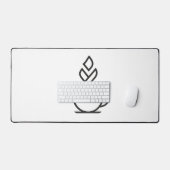 Minimalist Geometric Coffee Steam Desk Mat | Moder (Keyboard & Muis)