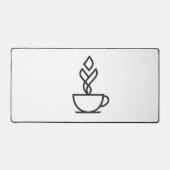 Minimalist Geometric Coffee Steam Desk Mat | Moder (Voorkant)