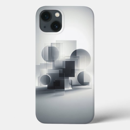 Minimalist Geometric Glass Phone Case - Abstract  (Achterkant)