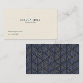 Minimalist Geometric Japanese Business Card Visitekaartje