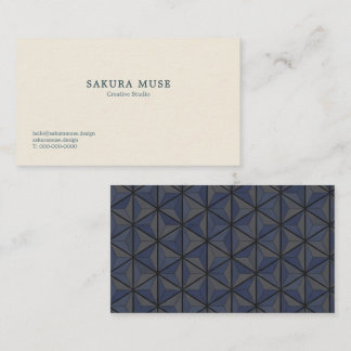 Minimalist Geometric Japanese Business Card Visitekaartje