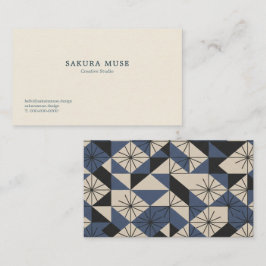 Minimalist Geometric Japanese Business Card Visitekaartje