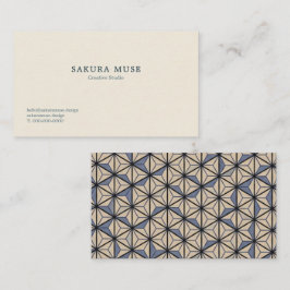 Minimalist Geometric Japanese Business Card Visitekaartje