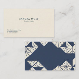 Minimalist Geometric Japanese Business Card Visitekaartje