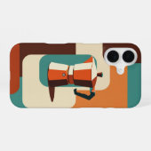 Minimalist Geometric Moka Maker iPhone 16 Hoesje (Achterkant horizontaal)