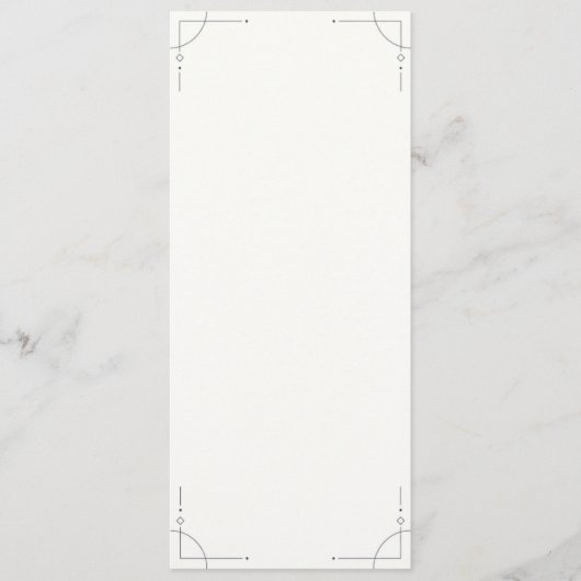 Minimalist Geometric Wedding Menu (Voorkant)