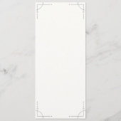 Minimalist Geometric Wedding Menu (Achterkant)