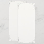 Minimalist Geometric Wedding Menu (Voorkant / Achterkant)
