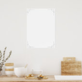 Minimalist Geometric Wedding Seating Chart Poster (Keuken)