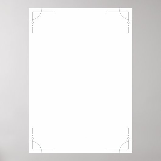 Minimalist Geometric Wedding Seating Chart Poster (Voorkant)