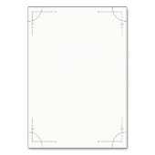 Minimalist Geometric Wedding Table Number Kaart (Achterkant)