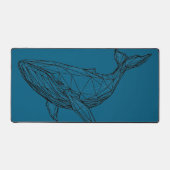 Minimalist Geometric Whale Desk Mat (Voorkant)