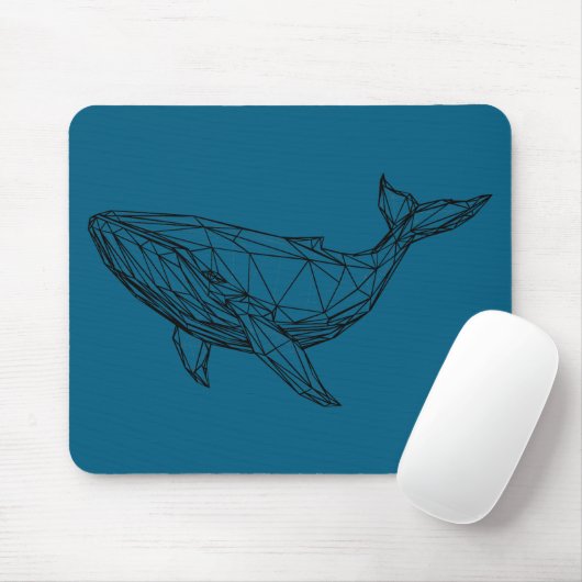 Minimalist Geometric Whale Mouse Pad Muismat (Met muis)
