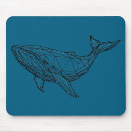 Minimalist Geometric Whale Mouse Pad Muismat