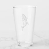 Minimalist Geometric Whale Mug Glas (Achterkant)