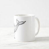 Minimalist Geometric Whale Mug Koffiemok (Voorkant rechts)