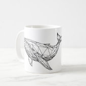 Minimalist Geometric Whale Mug Koffiemok (Voorkant links)