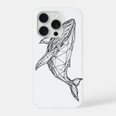 Minimalist Geometric Whale Phone Case iPhone Hoesje (Achterkant)