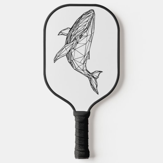Minimalist Geometric Whale Pickleball Paddle (Voorkant)