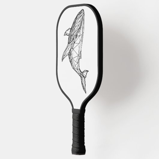 Minimalist Geometric Whale Pickleball Paddle (Links)