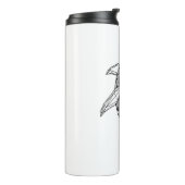 Minimalist Geometric Whale Thermal Tumbler Thermosbeker (Gedraaid links)