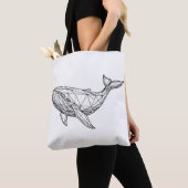 Minimalist Geometric Whale Tote Bag (Dichtbij)