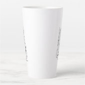 Minimalist German Shepherd Dog Line Art  Latte Mok (Voorkant)