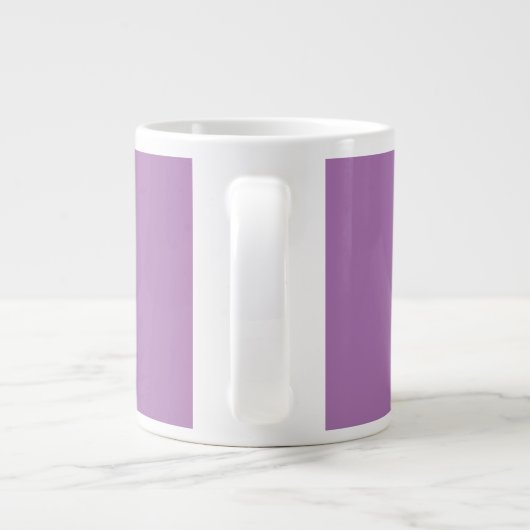 Minimalist Gewone Kalligrafie Eigen Naam Lavendel Grote Koffiekop (Achterkant)