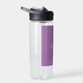 Minimalist Gewone Kalligrafie Eigen Naam Lavendel Waterfles (Rechts)