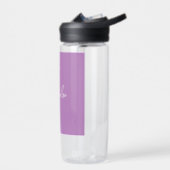 Minimalist Gewone Kalligrafie Eigen Naam Lavendel Waterfles (Links)