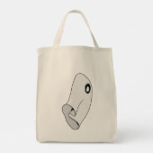 Minimalist Ghost Tote Bag (Achterkant)