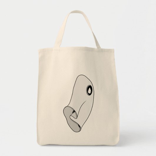 Minimalist Ghost Tote Bag (Voorkant)