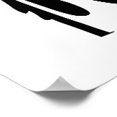 Minimalist Giraffe Black and White  Poster (Hoek)