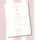 Minimalist Girl Baby shower Invitation Kalligrafie Kaart